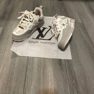 Louis Vuitton White and Gray Men's Shoes